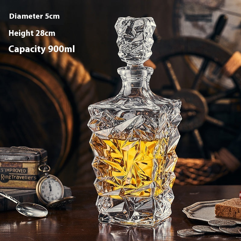 Household Creative Crystal Glass Whiskey Wine Bottle Suit