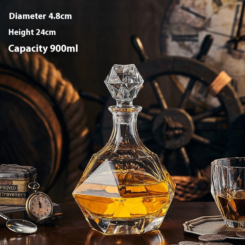 Household Creative Crystal Glass Whiskey Wine Bottle Suit