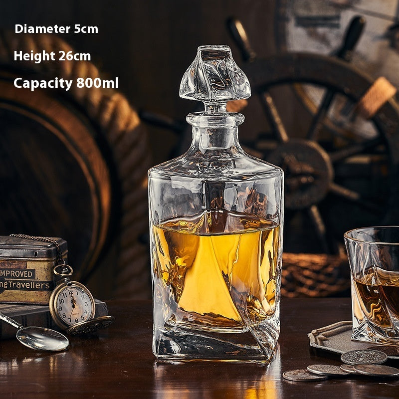 Household Creative Crystal Glass Whiskey Wine Bottle Suit