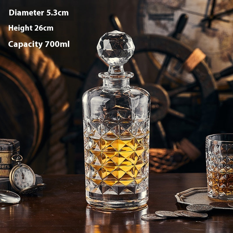 Household Creative Crystal Glass Whiskey Wine Bottle Suit