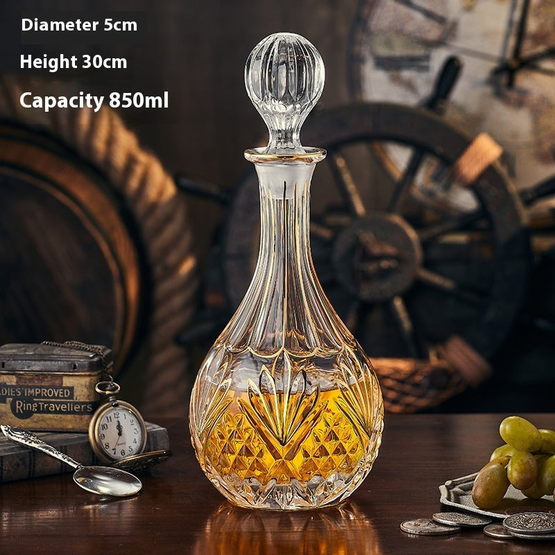 Household Creative Crystal Glass Whiskey Wine Bottle Suit