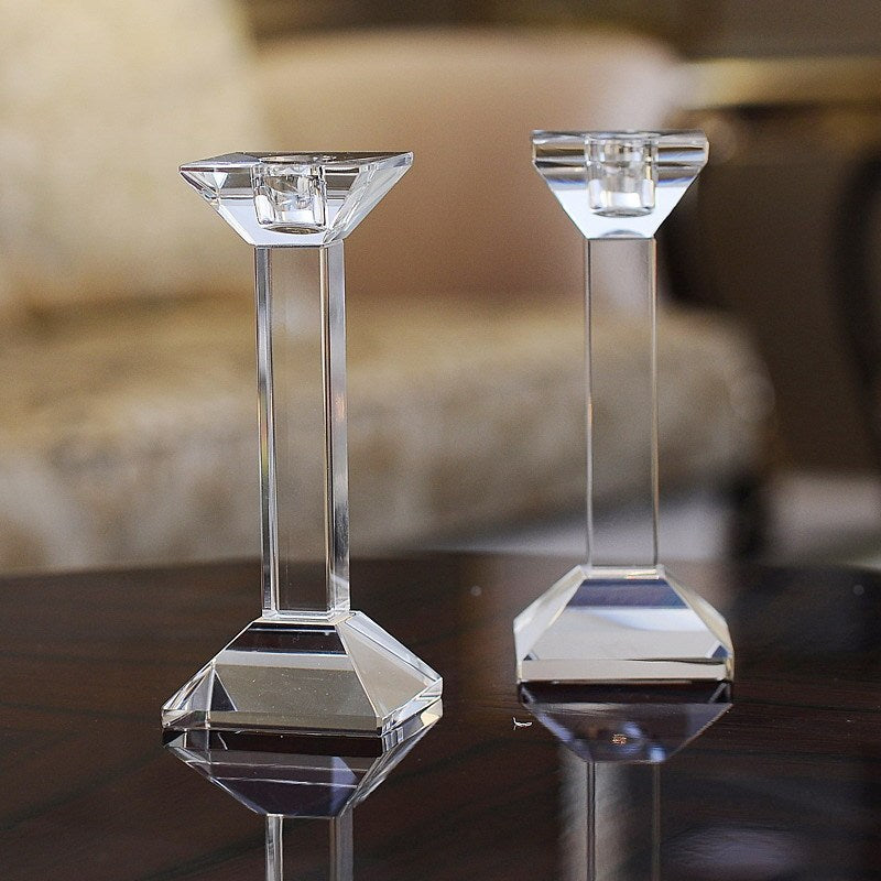 Modern Simple Crystal Candle Holder Home Decoration Ornaments