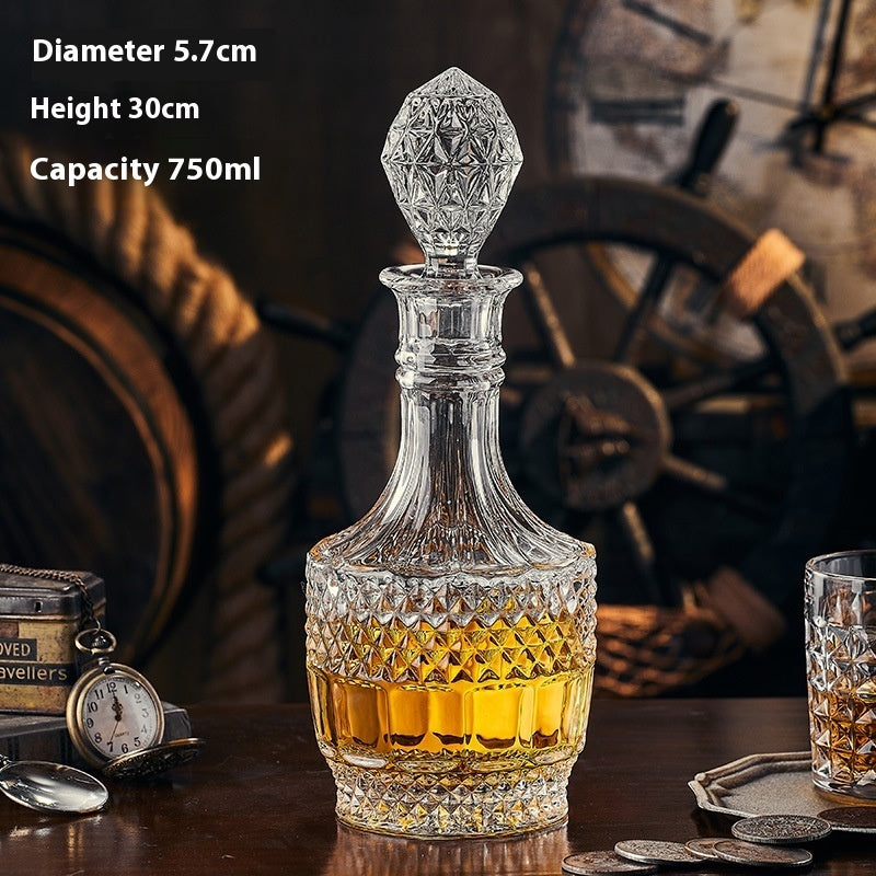 Household Creative Crystal Glass Whiskey Wine Bottle Suit